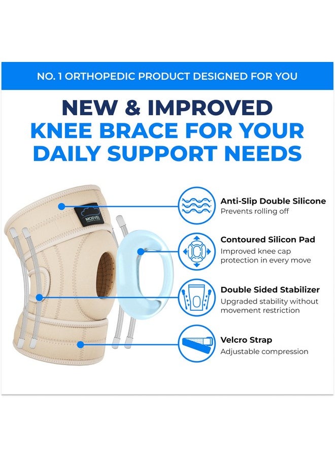 Modvel Modvel ELITE Knee Brace for Men & Women - Patella Gel Pads & Side Stabilizers for ACL, Meniscus Tear, Arthritis & Injury Recovery - Maximum Support for Running, Sports & Joint Pain Relief  - Image 4