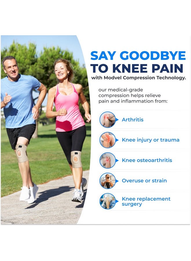 Modvel Modvel ELITE Knee Brace for Men & Women - Patella Gel Pads & Side Stabilizers for ACL, Meniscus Tear, Arthritis & Injury Recovery - Maximum Support for Running, Sports & Joint Pain Relief  - Image 2