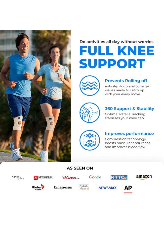 Modvel Modvel ELITE Knee Brace for Men & Women - Patella Gel Pads & Side Stabilizers for ACL, Meniscus Tear, Arthritis & Injury Recovery - Maximum Support for Running, Sports & Joint Pain Relief  - Image 3