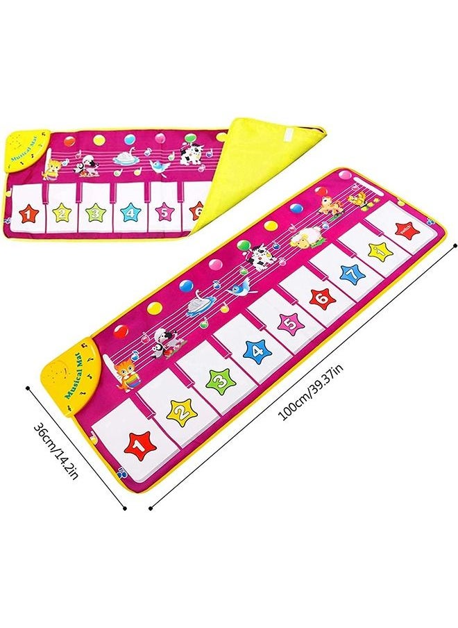 YelaJoy - Piano Mat Music Pad Toy Baby, Electronic Music Dance Pad Animal Keyboard Game Pad for Children, Music Piano Pad 8 Instrument Sounds 5 Playing Modes, Suitable for Boys and Girls Baby Toys - Image 1