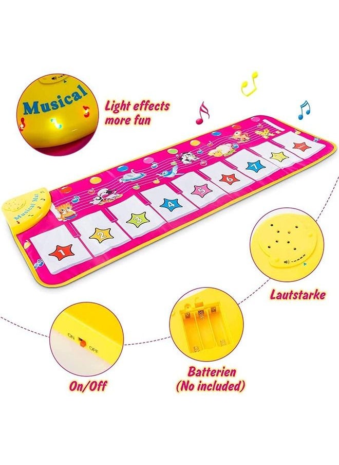 YelaJoy - Piano Mat Music Pad Toy Baby, Electronic Music Dance Pad Animal Keyboard Game Pad for Children, Music Piano Pad 8 Instrument Sounds 5 Playing Modes, Suitable for Boys and Girls Baby Toys - Image 1