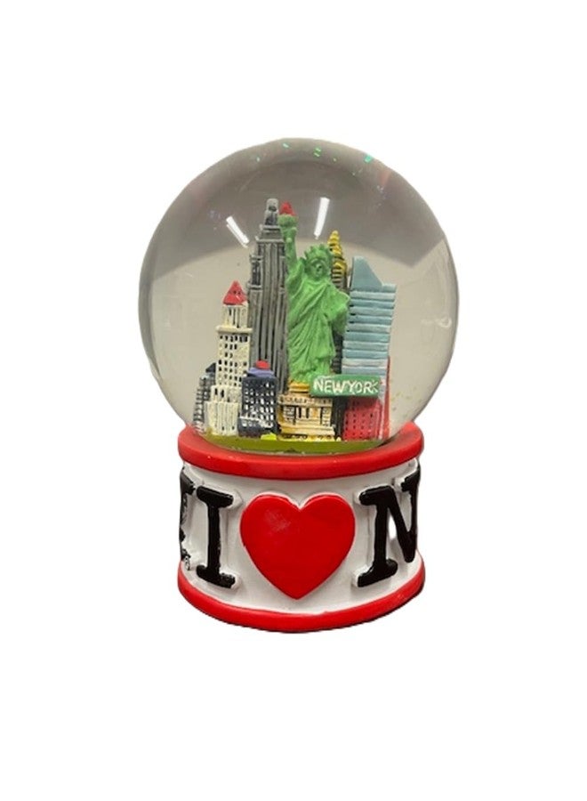 آرتيزان آول كرة ثلجية من Artisan Owl بتصميم "أحب نيويورك" - تذكار من تمثال الحرية في نيويورك، قطعة ديكور منزلية أنيقة وهدية مميزة لهواة جمع التذكارات من المسافرين ومحبي نيويورك.