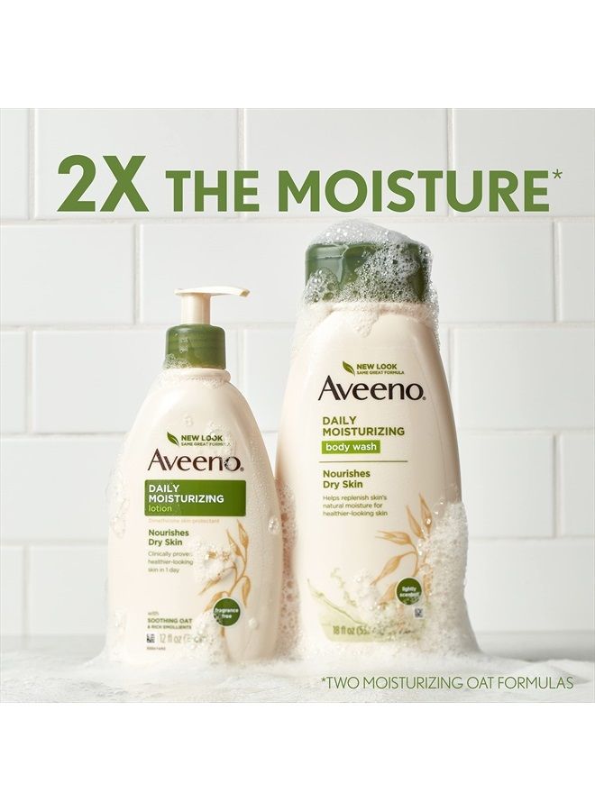 Aveeno Daily Moisturizing Body Lotion with Soothing Oat and Rich Emollients to Nourish Dry Skin, Gentle & Fragrance-Free Lotion is Non-Greasy & Non-Comedogenic, 18 fl. oz - Image 5
