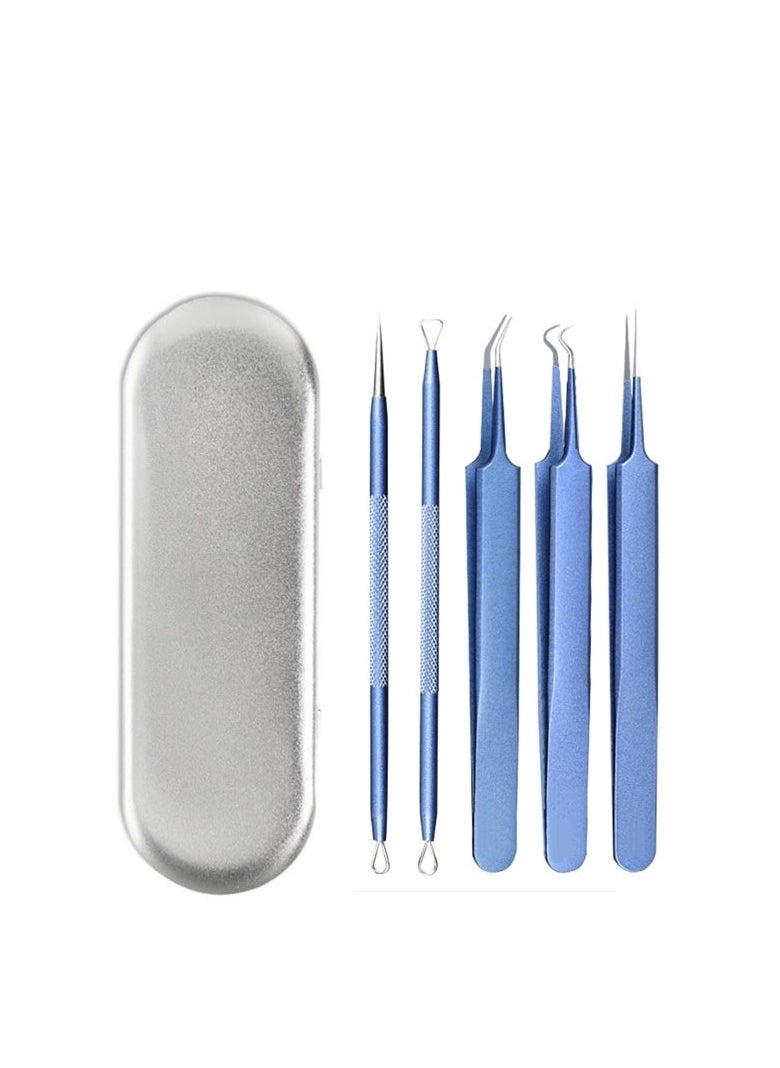 Generic 5-Piece Multi Purpose Tweezers Multicolour  - Image 1