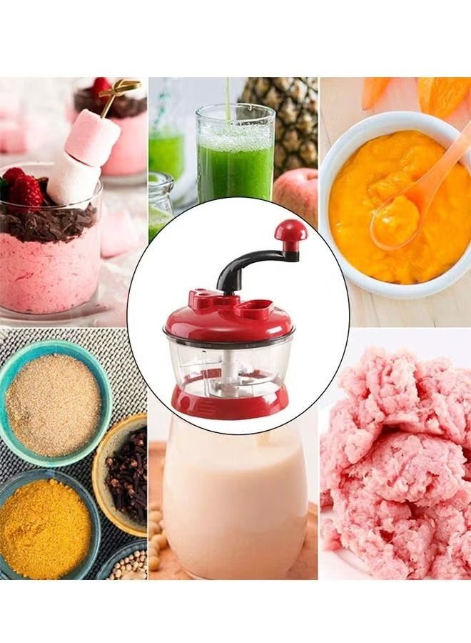 أدوات مطبخ دليل المحمولة خلاط دوامة الخضار القطاعة مفرمة اللحم منتج أغذية متعددة الوظائف المطبخ المروحية المستديرة خلاط لوازم الطبخ المنزلية - Image 2