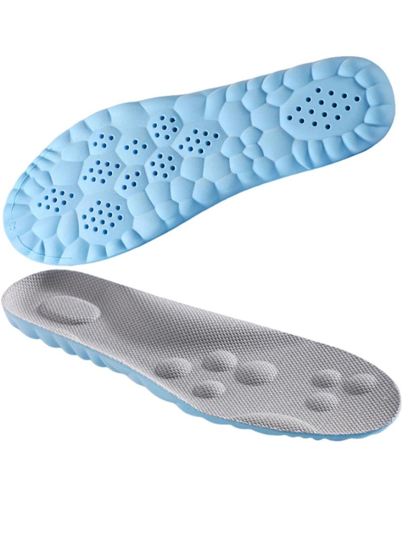 A Pair Memory Foam Insoles for Men & Women Cut-To-Fit Shoe Cushion Shock-Absorbing Arch Support Insoles, Soft Comfort Shoe Inserts for Plantar Fasciitis Relief, Running, Work & Daily Wear - Image 1