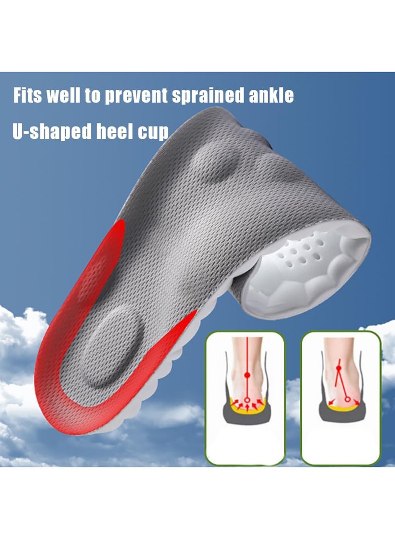 A Pair Memory Foam Insoles for Men & Women Cut-To-Fit Shoe Cushion Shock-Absorbing Arch Support Insoles, Soft Comfort Shoe Inserts for Plantar Fasciitis Relief, Running, Work & Daily Wear - Image 4