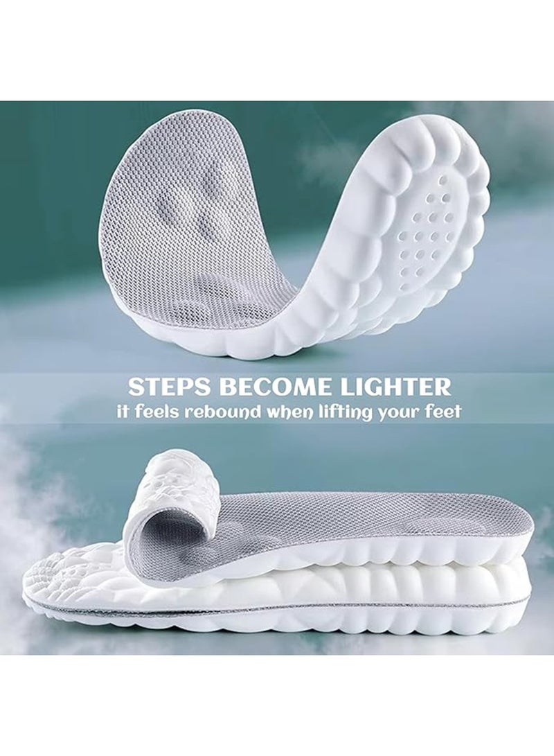 A Pair Memory Foam Insoles for Men & Women Cut-To-Fit Shoe Cushion Shock-Absorbing Arch Support Insoles, Soft Comfort Shoe Inserts for Plantar Fasciitis Relief, Running, Work & Daily Wear - Image 5
