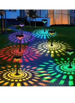 Bluejw Solar Pathway Lights Outdoor Waterproof 6 Pack Solar Lights With 2 Lighting Modes Bright Outdoor Outdoor Solar Lights For Outside Yard Pathways Landscapes(Multicolor And Warm White)  - Image 1