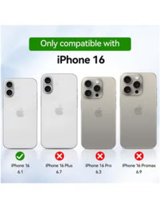 Raxoom Crystal Clear iPhone 16 Case â€“ 6.1 Inch Transparent Slim Thin Shockproof Cover - Image 2