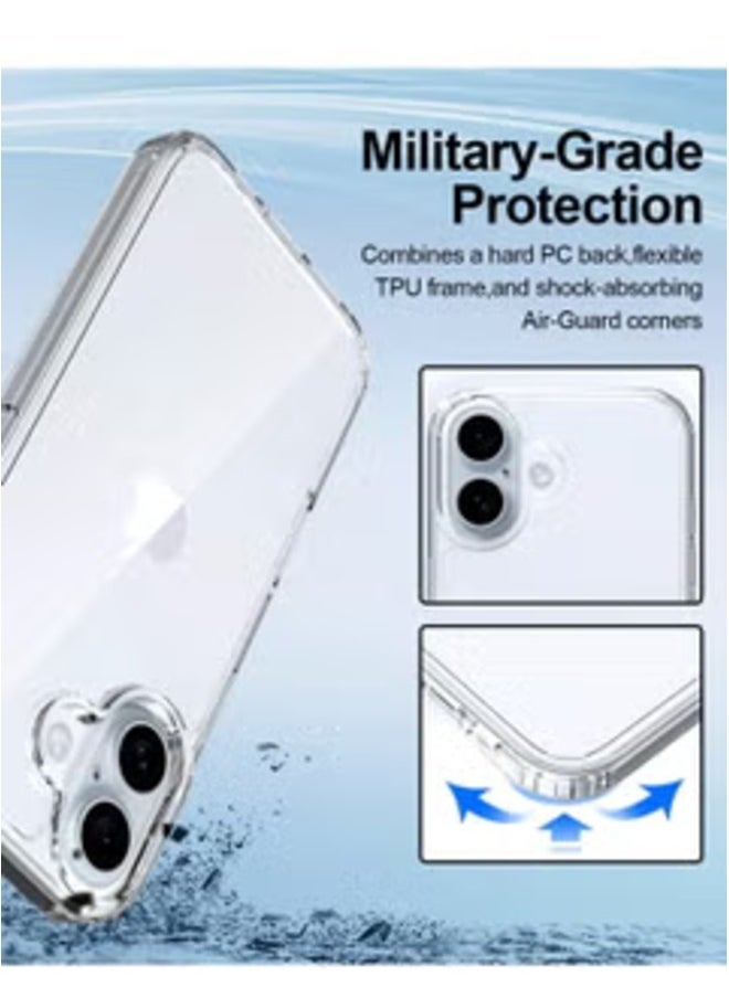 Raxoom Crystal Clear iPhone 16 Case â€“ 6.1 Inch Transparent Slim Thin Shockproof Cover - Image 5