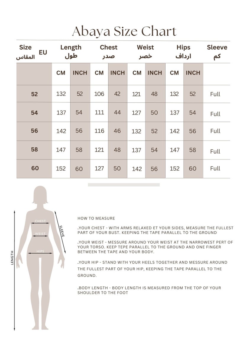 IKKXA Floral Cut Front Abaya Crystal Details ABY1130 - Image 2