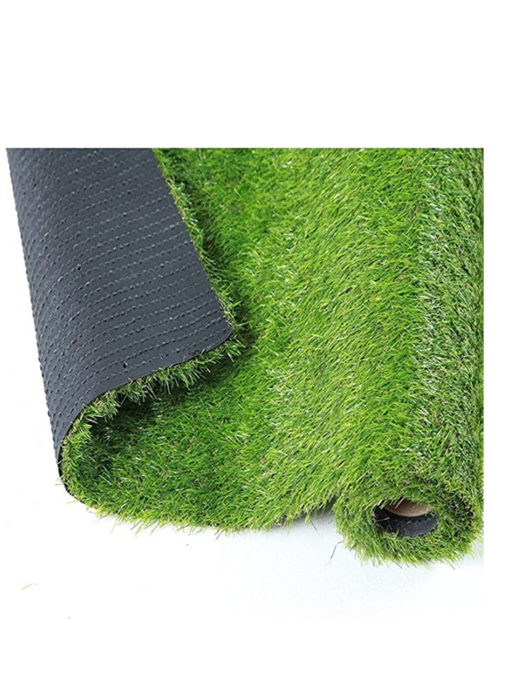 FFD Artificial Fake Grass Carpet Grass Mat Realistic & Thick Turf Lawn Rug Carpet Garden Carpet Artificial Grass Mat For Kids School Play Area Fake Grass(2 X 2)Meters - Image 1