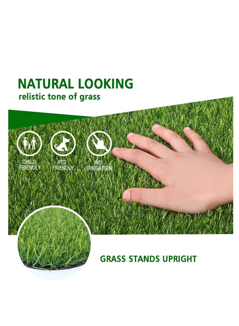 FFD Artificial Fake Grass Carpet Grass Mat Realistic & Thick Turf Lawn Rug Carpet Garden Carpet Artificial Grass Mat For Kids School Play Area Fake Grass(2 X 2)Meters - Image 4