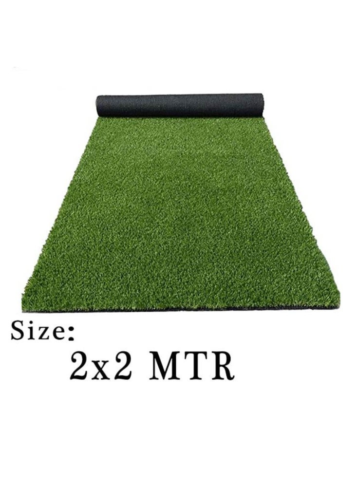 FFD Artificial Fake Grass Carpet Grass Mat Realistic & Thick Turf Lawn Rug Carpet Garden Carpet Artificial Grass Mat For Kids School Play Area Fake Grass(2 X 2)Meters - Image 2