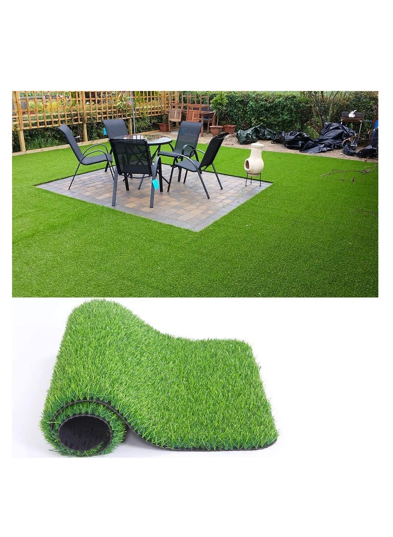 FFD Artificial Fake Grass Carpet Grass Mat Realistic & Thick Turf Lawn Rug Carpet Garden Carpet Artificial Grass Mat For Kids School Play Area Fake Grass(2 X 2)Meters - Image 3