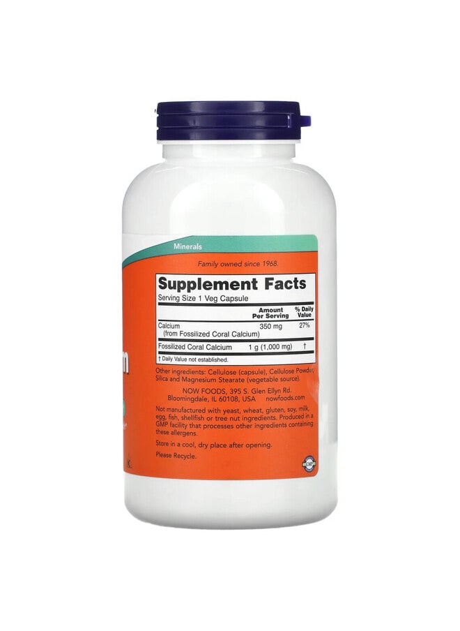 now Coral Calcium, 1,000 mg, 250 Capsules  - Image 3