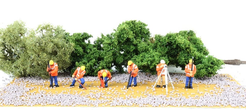 Bachmann Trains Miniature Scale Figures Highway Maintenance Crew 6pcspk HO Scale - Image 2