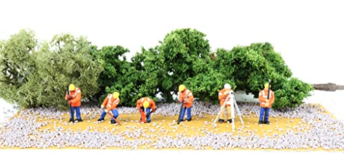 Bachmann Trains Miniature Scale Figures Highway Maintenance Crew 6pcspk HO Scale - Image 1