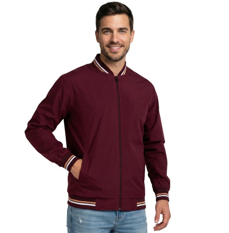 Celary Men's Bomber Jacket | Lightweight Casual Zip-Up Jacket | Stylish Slim Fit Outerwear for All Seasons - Image 1