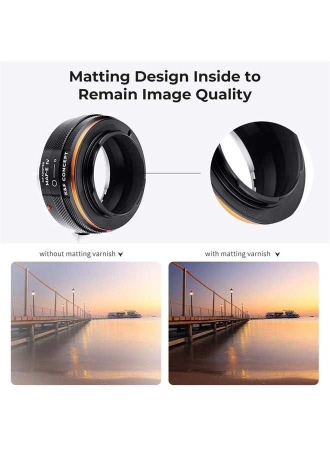 IV PRO MAF-NEX Lens Mount Adapter Manual Focus Compatible with Minolta AF/Sony Alpha A Series Lens to Sony-E NEX Mount Camera Body with Matting Varnish Design - pzsku/ZDCCE3743CCFF4EF9F163Z/45/_/1692406339/12699186-51ed-4d0f-87fe-a8d834d6bc54