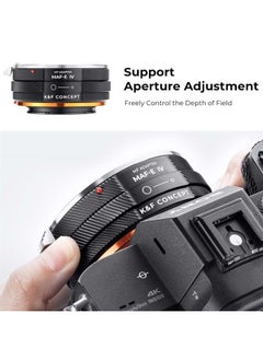 K&F Concept IV PRO MAF-NEX Lens Mount Adapter Manual Focus Compatible with Minolta AF/Sony Alpha A Series Lens to Sony-E NEX Mount Camera Body with Matting Varnish Design  - Image 4