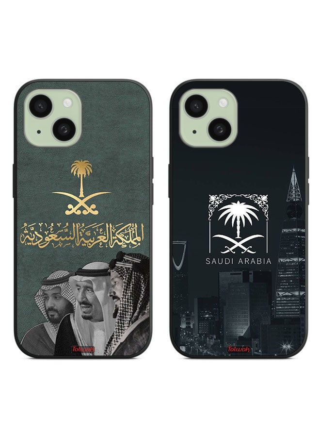 Tolwak Two Cases For Apple iPhone 15 Protective Covers Saudi Arabia King Salman and Abdul Aziz and Mohammed - Image 1