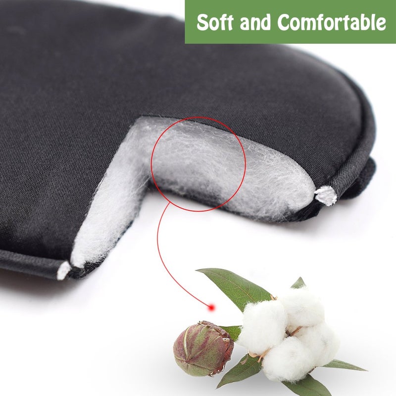 ewinever Pure Silk Eye Patch For Adults, Amblyopia Obscure Astigmatism Training Strabismus Correction Black - Image 3