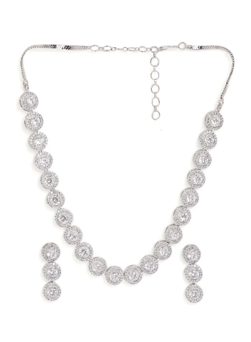 Priyaasi KundanStudded Beaded Contemporary Drop Earrings