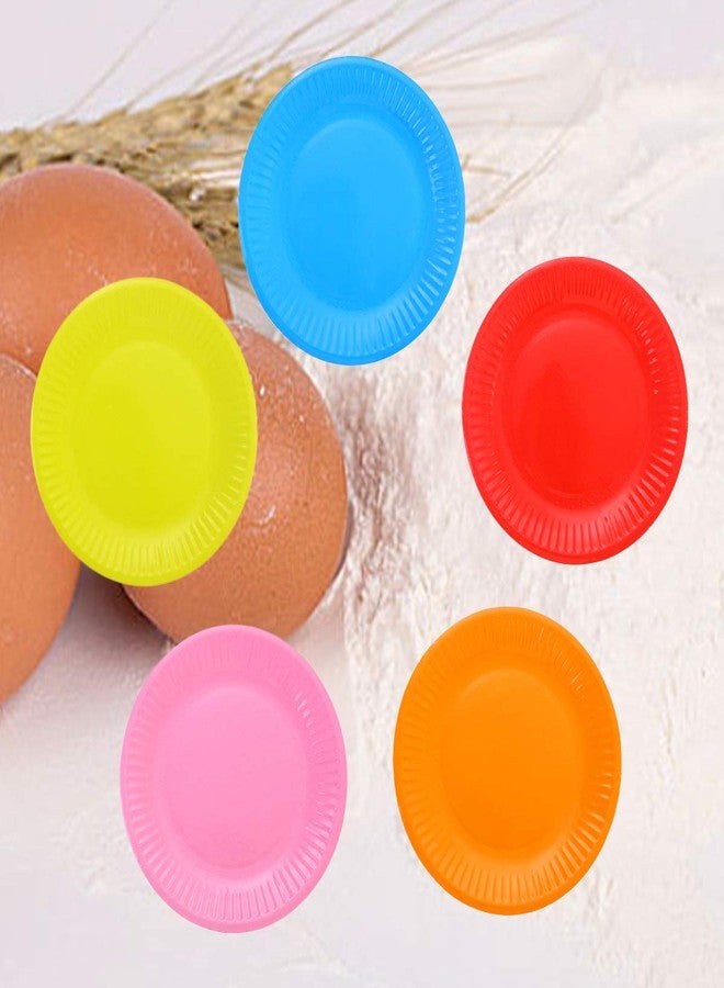 NUOLUX Birthday Party Cake Dessert Paper Plates 6" Round Disposable Paper Plate Assorted Colors, 50 Pack(Random Color ) - Image 3