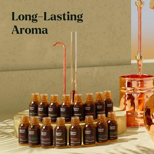 Lagunamoon Essential Oils Set - 16 Pcs Premium Grade Home Essentials Oils - for Diffusers, Fragrance, Scents for Candle Making - Natural Aromatherapy Oils for Cars & Home Products, Room Sprays - Image 2