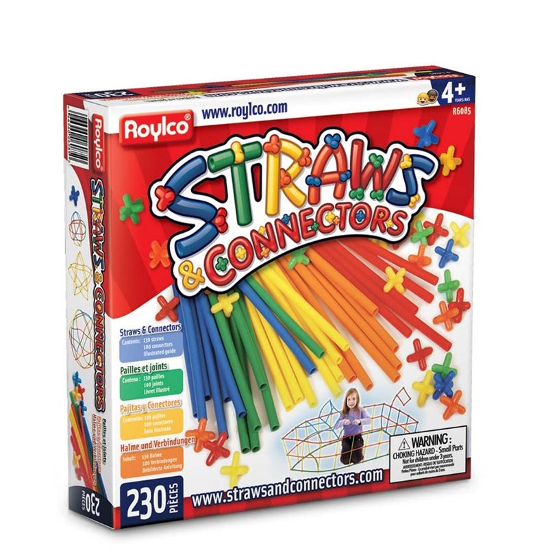 Roylco Straws and Connectors Building Kit - Pack of 230 - Colors may vary - Image 2
