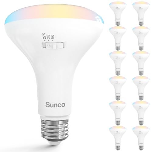 Sunco Lighting Sunco 12 Pack BR30 Light Bulbs LED, Recessed Can Light Bulbs, Indoor Flood Bulb, 850 LM, 11W (65W Equivalent), Selectable CCT 2700K/3000K/5000K, Dimmable, E26 Base, for Home, Kitchen, Bedroom UL - Image 1