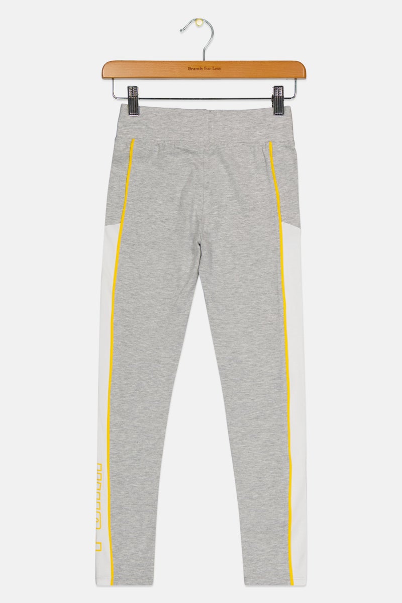 PUMA Kids Girl Sportswear Fit Training Leggings, Heather Grey - Image 3