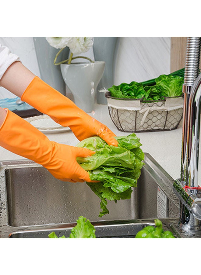 NIBEMINENT Multifunctional Cleaning Gloves Orange M  - Image 3