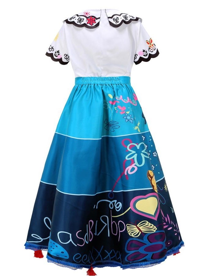 Akokvlar Women Mirabel Dress Adult Cosplay Party Costume Outfit Full Set (XX-Large, White) - Image 2