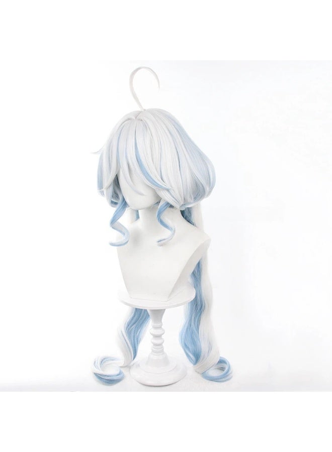 general Genshin Impact Furina Cosplay Wig Simulation Scalp Top Gift for Family and Friends - Image 3