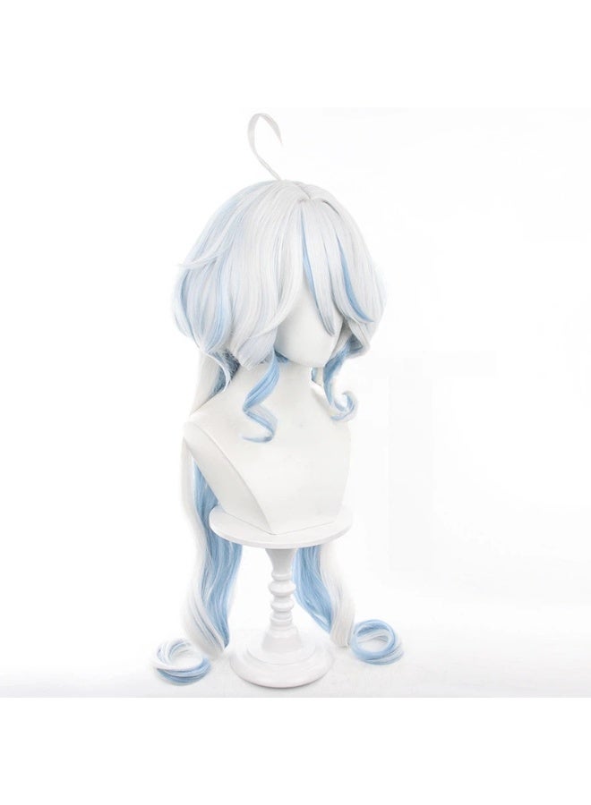 general Genshin Impact Furina Cosplay Wig Simulation Scalp Top Gift for Family and Friends - Image 2
