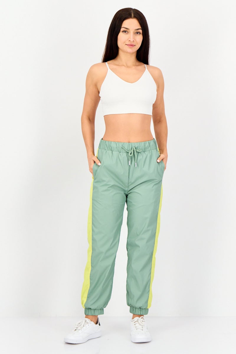 Levi's Women Regular Fit Embroidered Logo Track Pants, Sage Green - Image 3