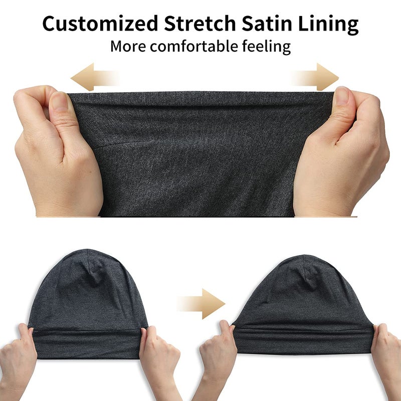 Blueelf Satin Bonnet Silk Lined Sleep Cap- Adjustable Hair Cover for Women Men Frizzy Hair Night Cap Patients Care - Image 5