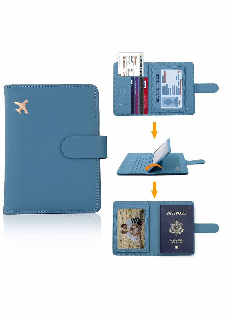 Travel Passport Holder with Card Slots - Stylish Aircraft Certificate Storage Bag for Easy Organization - Image 1