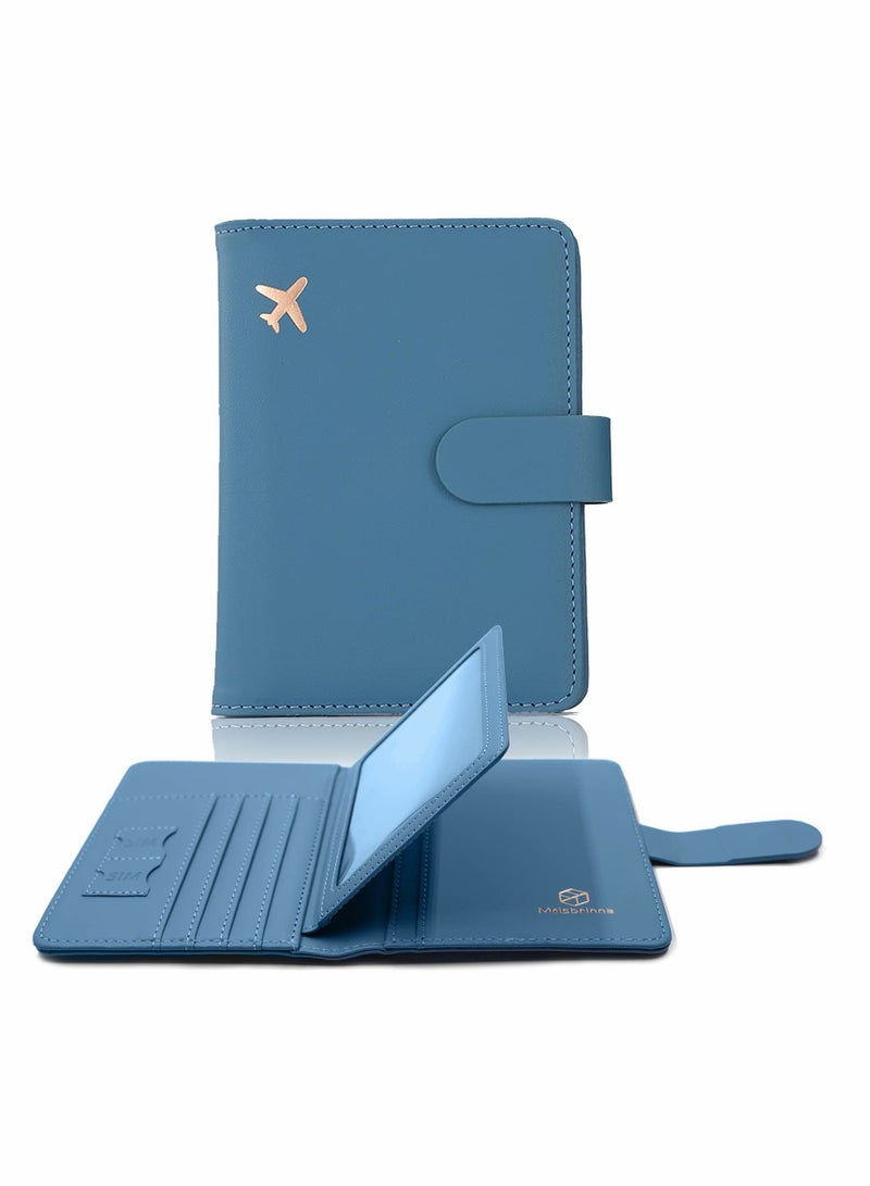 Travel Passport Holder with Card Slots - Stylish Aircraft Certificate Storage Bag for Easy Organization - Image 2