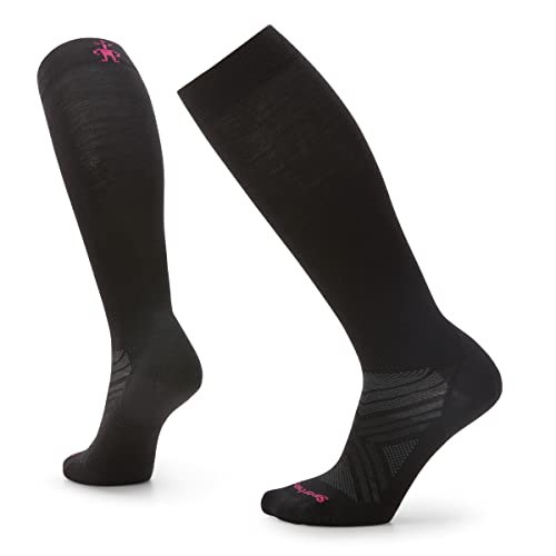 Smartwool Women's Ski Zero Cushion Over The Calf Socks, BLACK, Medium - Image 1
