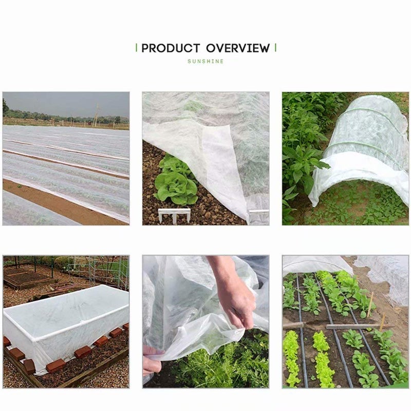 Agfabric Plant Covers Freeze Protection 10'x50' 0.9oz Frost Blankets for Plants Drawstring Bags Shrub Jacket Warm Protection,White - Image 4