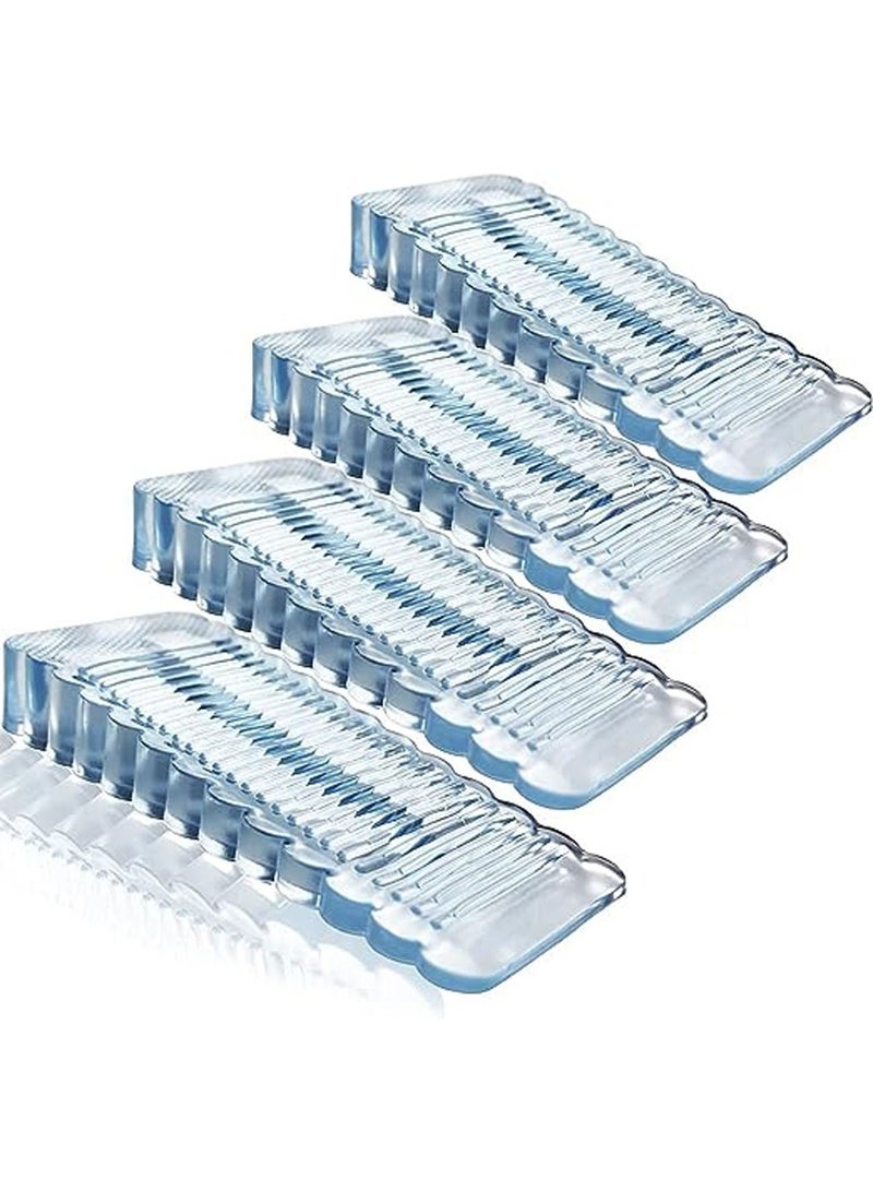 Door Stops - Pack of 4 Rubber Security Wedge for Bottom of on Carpet, Concrete, Tile, Linoleum & Wood - Heavy Duty Stoppers, For All Floor Types, Decorative Stopper - Image 1