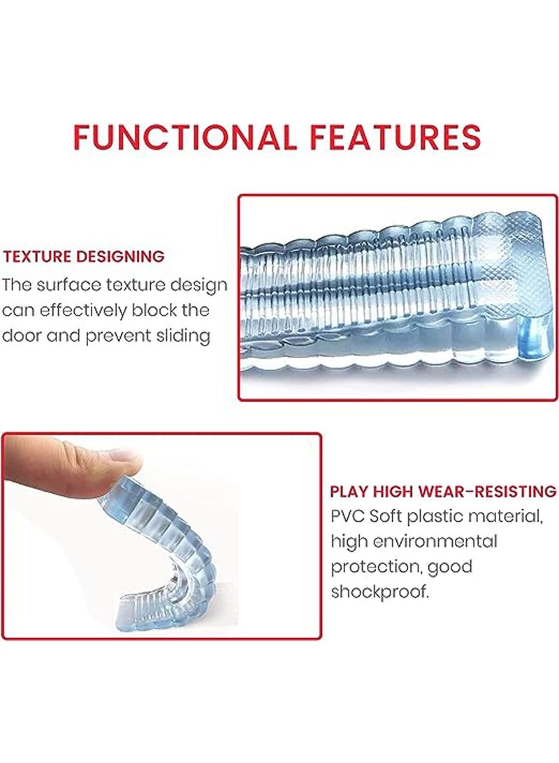 Door Stops - Pack of 4 Rubber Security Wedge for Bottom of on Carpet, Concrete, Tile, Linoleum & Wood - Heavy Duty Stoppers, For All Floor Types, Decorative Stopper - Image 5