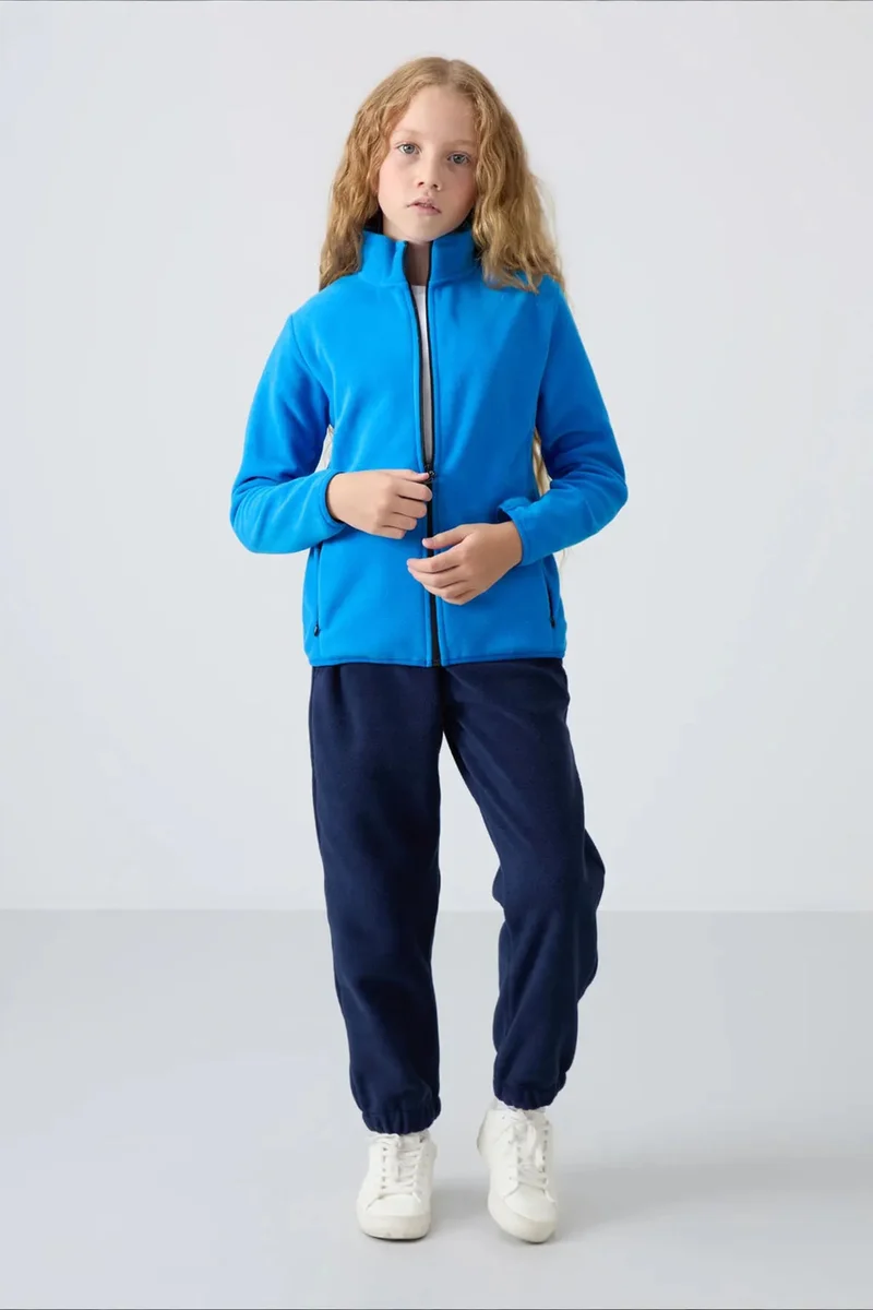 Tommylife Cerulean Blue TOMMY Youth Unisex Zipper Sweatshirt  | Best Price UAE