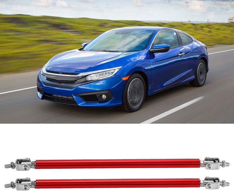 Pilipane Front Splitter Support Rods, 1 Pair 20cm Car Bumper Support Rods, Front Bumper Lip Splitter Lightweight Aluminium, Reinforce Front Splitter, Fashionable Auto Decoration(red) - Image 2