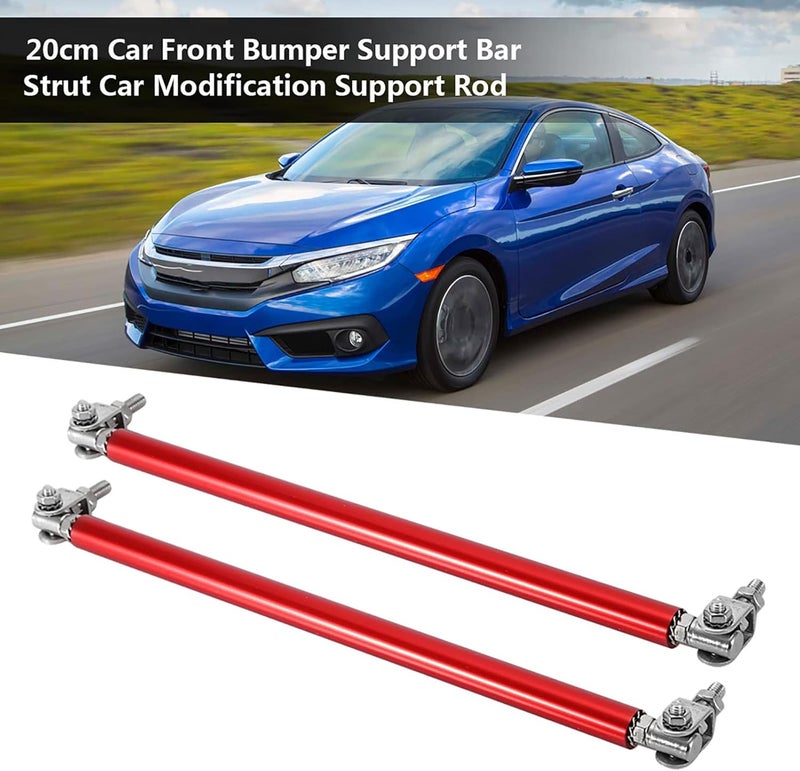 Pilipane Front Splitter Support Rods, 1 Pair 20cm Car Bumper Support Rods, Front Bumper Lip Splitter Lightweight Aluminium, Reinforce Front Splitter, Fashionable Auto Decoration(red) - Image 4