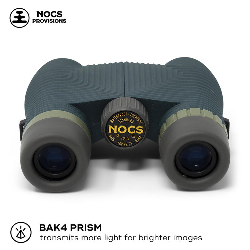 Nocs Provisions Standard Issue 8x25 Waterproof Binoculars, 8X Magnification, Bak4 Prism, Wide View Multi-Coated Lenses for Bird Watching, Hiking & Backpacking - Cypress Green II - Image 3